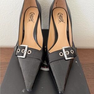 Carlos by Carlos Santana Black Buckle Heels